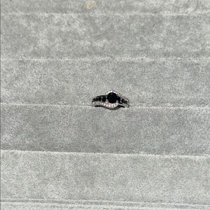 Elegant Black and Silver Ring Full of Bling 💍 Size 7